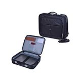 Case Club Büyük Boy Kasalı Evrak Çantası 17 Inç Laptop Notebook Çantası Siyah