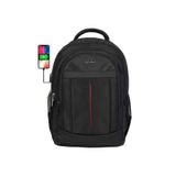 Case Club Dada 01 Darbe Emici Usb Aparatlı Su Geçirmez Kumaş 15.6 inç Suluk Bölmeli Ped Korumalı Sırt Çantası