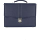Case Club Erkek Evrak Çantası Kilit Mekanizmalı Lacivert A4 Kağıt Uyumlu 12 x 38 x 28 cm Ölçülerinde - 12x38x28
