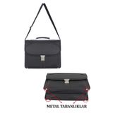 Case Club Erkek Omuz ve El Çantası Kilit Mekanizmalı Laptop ve Organizer Bölmeli Siyah