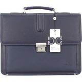 Case Club Evrak Çantası A4 Kağıt ve Dosya Uyumlu Kilit Mekanizmalı Omuz Askılı - Lacivert - 13x39,5x30,5