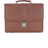 Case Club Evrak ve Dosya Çantası A4 Kağıt Uyumlu Kilit Mekanizmalı Omuz Askılı - Taba - Evrak Çanta - 12x38x28