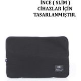 Case Club File Sünger 15,6 Inç Slim Macbook ve Laptop Kılıfı - 2x38x25 - Siyah