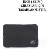 Case Club File Sünger 17,3'' Inç Slim Macbook ve Laptop Kılıfı - 2x42x28 - Siyah