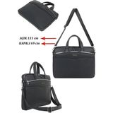 Case Club Ince 14'' Inç Siyah Laptop Evrak Çantası Omuzda Taşıma Notebook-Macebook Air Pro Uygun