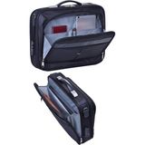 Case Club Kasalı Gövde Büyük Boy 17.3 Inç Su Geçirmez Kumaş Omuz Askılı El Omuz Laptop Çantası - 46-35-11 cm - Siyah