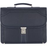 Case Club Kilit Mekanizmalı Erkek Evrak Çantası 15,6 Inç Laptop ve Organizer Bölmeli Omuz Askılı Dosya Uyumlu - Lacivert - 13x39x30