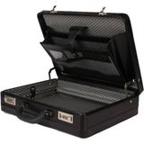 Case Club Körüklü 14 cm Geniş Klasik Evrak ve Para Çantası Bond Şifreli Kilit - 42-31-13.5 cm