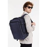 Case Club Körüklü 15.6 Laptop Bölmeli Sırt ve El Çantası - 45*30 cm - Lacivert