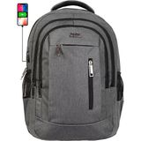 Case Club Laptop Sırt Çantası 14"inç-15,"inç-16" Inç Macbook Uymlu Darbe Emici Koruma Su Geçirmez Kumaş - 16x31x45 - Gri