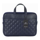 Case Club Notebook Tablet Evrak Çantası Kapiton 13-14 Inç Omuz Askılı - 35-25-3 CM - Lacivert