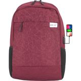 Case Club USB Aparatlı Ithal Laptop Sırt Çantası 15,6'' Inç Darbe Emici Su Geçirmez Kumaş - Bordo