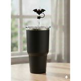 Case Collection Stnly Quencher Termos Için Silikon Pipet Tıpası Kapağı Toz Geçirmez Kapak Şekilli Pipet Başlığı - Deep Black