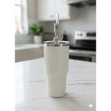 Case Collection Stnly Quencher Termos Için Silikon Pipet Tıpası Kapağı Toz Geçirmez Kapak Şekilli Pipet Başlığı - Gri