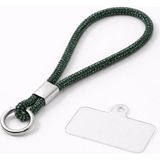 Case Collection Taşlı Telefon Askısı Parlak Lüx Işıltılı Charm El Için Küçük Bilek Strap Aparatlı Kullanım - Zümrüt Yeşili