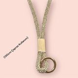 Case Collection Telefon Askısı Boyun Ipi Charm Çapraz Strap 130CM - Beyaz