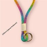 Case Collection Telefon Askısı Boyun Ipi Charm Çapraz Strap 130CM - Gökkuşağı