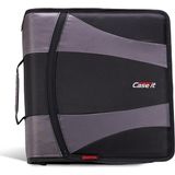 Case-It The Dual 2.0 Fermuarlı Bağlayıcı Sırt Çantası - Iki 2 Inç D Halkalı - 5 Konu Dosya Klasörü - Çoklu Cep - 800 Sayfa Kapasitesi - Omuz Askısı ile Birlikte Gelir - Siyah DUAL-301 - 41 Delft Blue
