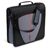 Case-it The Mighty Zip Tab Fermuarlı Klasör - 7,5 cm O Halkalar - 5 Renkli Sekme Genişleyen Dosya Klasörü - Çoklu Cep - 600 Sayfa Kapasitesi - Omuz Askısı ile Birlikte Gelir - Jet Siyah D-146