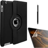 Case Street Apple iPad Mini 1 Kılıf Kapaklı Standlı 360 Dönebilen Koruma DN11 + Nano + Kalem Siyah