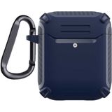 Case Street Casestreet Apple Airpods Kılıf Sert Armor Karbon Görünüm A26 Lacivert