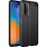 Case Street Huawei P Smart 2021 Kılıf Niss Silikon Deri Görünümlü Siyah