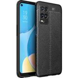 Case Street Oppo A54 4g Kılıf Niss Silikon Deri Görünümlü Siyah