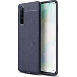 Case Street Oppo Reno 3 Pro Kılıf Niss Silikon Deri Görünümlü Lacivert
