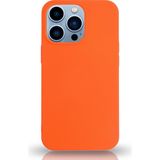 Case World Apple iPhone 13 Pro Silikon Kılıf Altı Kapalı Içi Kadife Lansman Arka Kapak - Turuncu