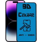 Case World Apple iPhone 14 Pro Max Tam Kaplayan Seramik Nano Esnek Ekran Koruyucu Cam - Şeffaf