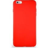 Case World Apple iPhone 6s Plus Kılıf Soft Premier Renkli Silikon Kapak - Kırmızı