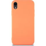 Case World Caseworld Apple iPhone Xr Kapak Içi Kadife Lansman Silikon Kılıf - Turuncu