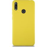 Case World Caseworld Huawei Y7 2019 Kapak Içi Kadife Lansman Silikon Kılıf - Sarı