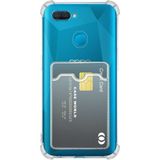 Case World Caseworld Oppo Ax7 Kapak Kamera Korumalı Kartlıklı Darbe Emici Özellikli Şeffaf Silikon Kılıf
