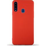 Case World Caseworld Samsung Galaxy A20S Kapak Içi Kadife Lansman Silikon Kılıf - Kırmızı