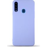Case World Caseworld Samsung Galaxy A20S Kapak Içi Kadife Lansman Silikon Kılıf - Lila