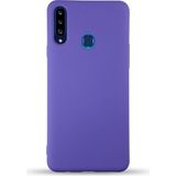 Case World Caseworld Samsung Galaxy A20S Kapak Içi Kadife Lansman Silikon Kılıf - Mor