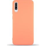 Case World Caseworld Samsung Galaxy A70 Kapak Içi Kadife Lansman Silikon Kılıf - Turuncu