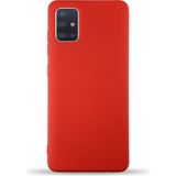 Case World Caseworld Samsung Galaxy A71 Kapak Içi Kadife Lansman Silikon Kılıf - Kırmızı