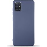 Case World Caseworld Samsung Galaxy A71 Kapak Içi Kadife Lansman Silikon Kılıf - Petrol Mavisi - Koyu Mavi