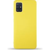 Case World Caseworld Samsung Galaxy A71 Kapak Içi Kadife Lansman Silikon Kılıf - Sarı