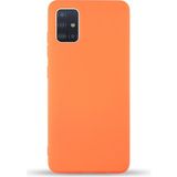 Case World Caseworld Samsung Galaxy A71 Kapak Içi Kadife Lansman Silikon Kılıf - Turuncu
