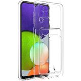 Case World Caseworld Samsung Galaxy M22 Kapak Kamera Korumalı Kartlıklı Şeffaf Silikon Kılıf