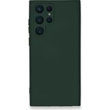 Case World Caseworld Samsung Galaxy S23 Ultra Kapak Içi Kadife Kamera Korumalı Lansman Silikon Kılıf - Yeşil