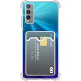 Case World Caseworld Vivo Y20 Kapak Kamera Korumalı Kartlıklı Darbe Emici Özellikli Şeffaf Silikon Kılıf