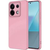 Case World Caseworld Xiaomi Redmi Note 13 Kapak Içi Kadife Kamera Korumalı Lansman Silikon Kılıf - Pembe