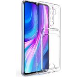 Case World Caseworld Xiaomi Redmi Note 8 Pro Kapak Kamera Korumalı Kartlıklı Şeffaf Silikon Kılıf