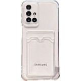 Case World Samsung Galaxy A71 Kapak Kamera Korumalı Kartlıklı Darbe Emici Özellikli Şeffaf Silikon Kılıf