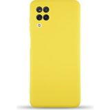 Case World Samsung Galaxy M12 ile Uyumlu Kapak Içi Kadife Kamera Korumalı Lansman Silikon ile Uyumlu Kılıf - Sarı