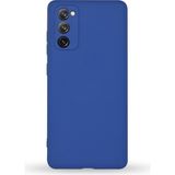 Case World Samsung Galaxy S20 Fe ile Uyumlu Kapak Kamera Korumalı Içi Kadife Lansman Silikon ile Uyumlu Kılıf - Lacivert